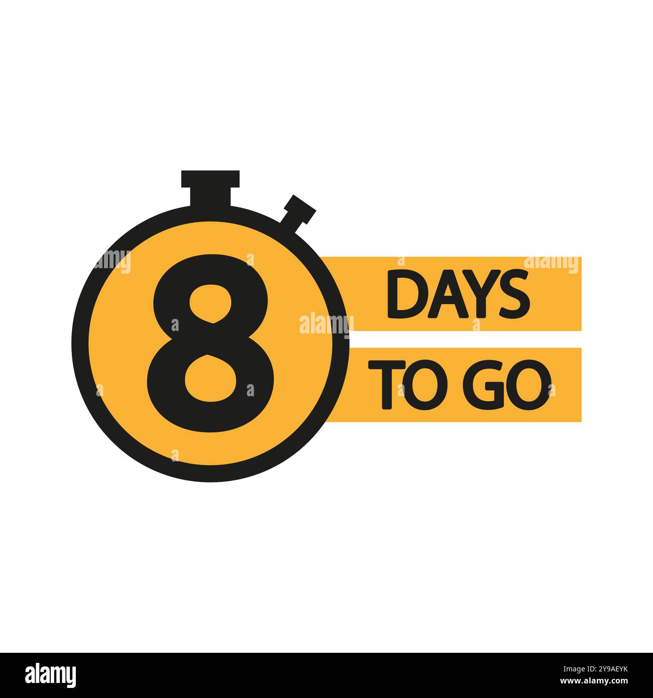 Clock 8 vector black icon Stock Vector Images - Alamy