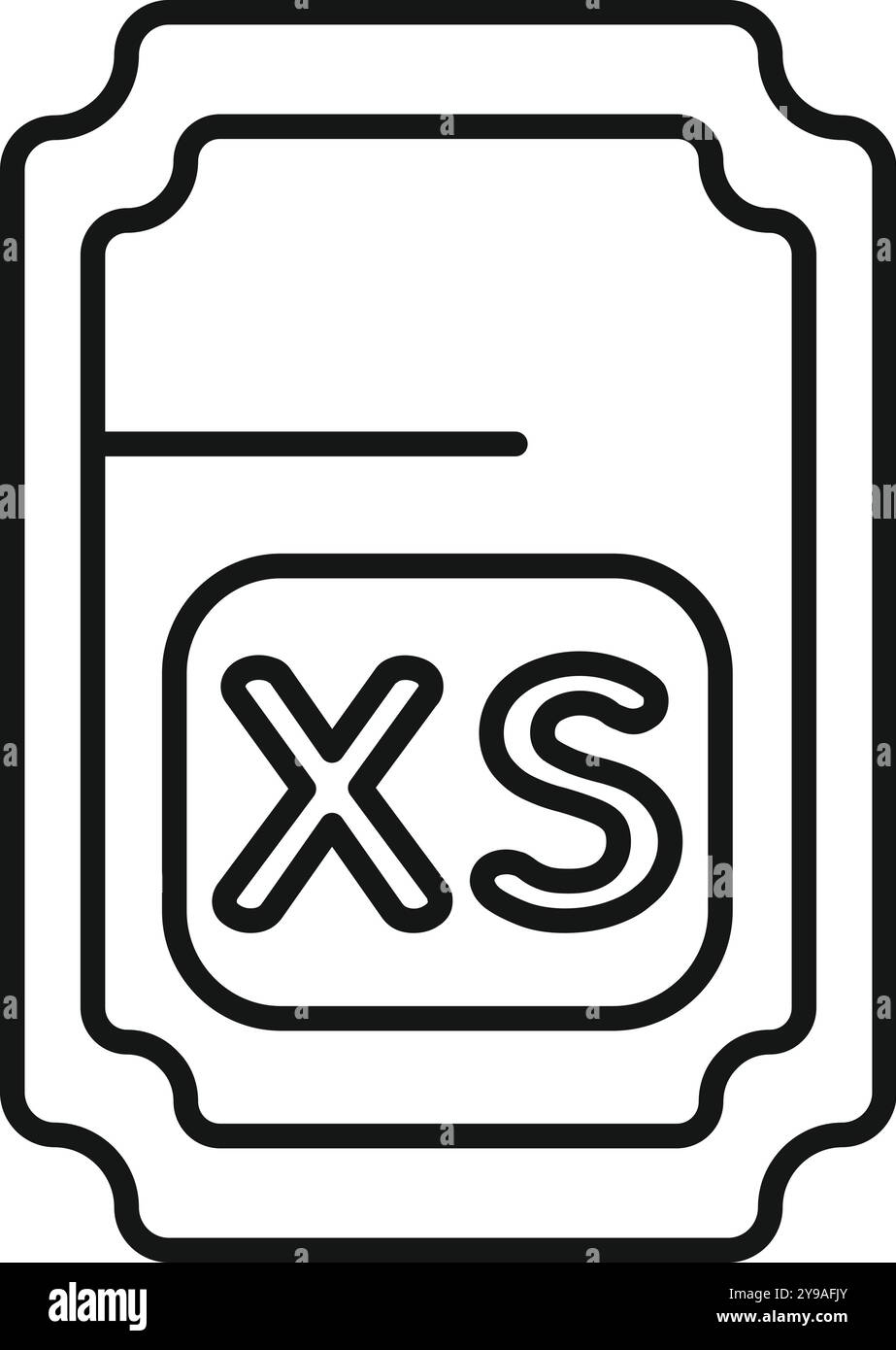 Extra small size clothing tag icon represents the smallest size ...
