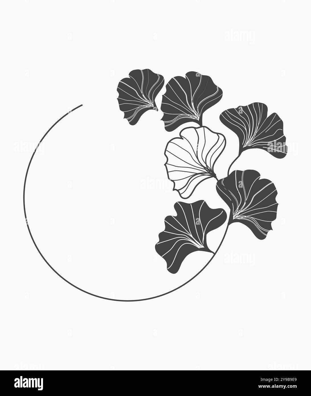 Floral Art Background Natural Leaves for Frame Illustration Stock ...