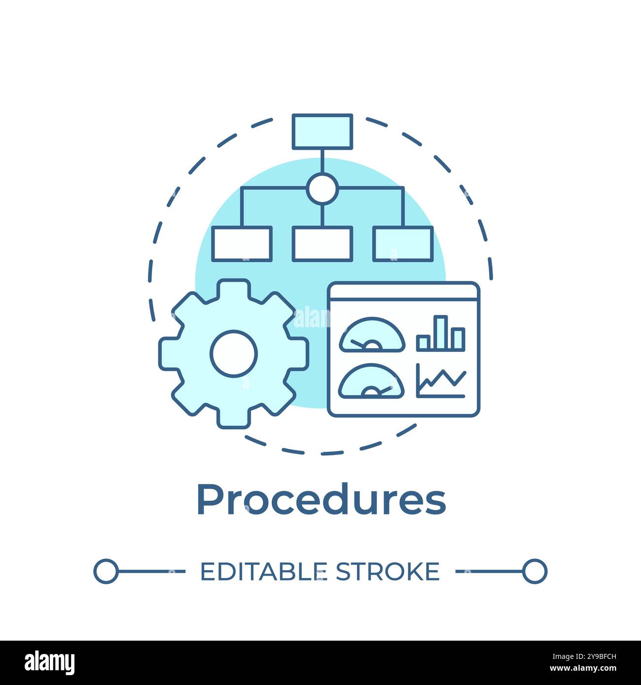Procedures soft blue concept icon Stock Vector Image & Art - Alamy