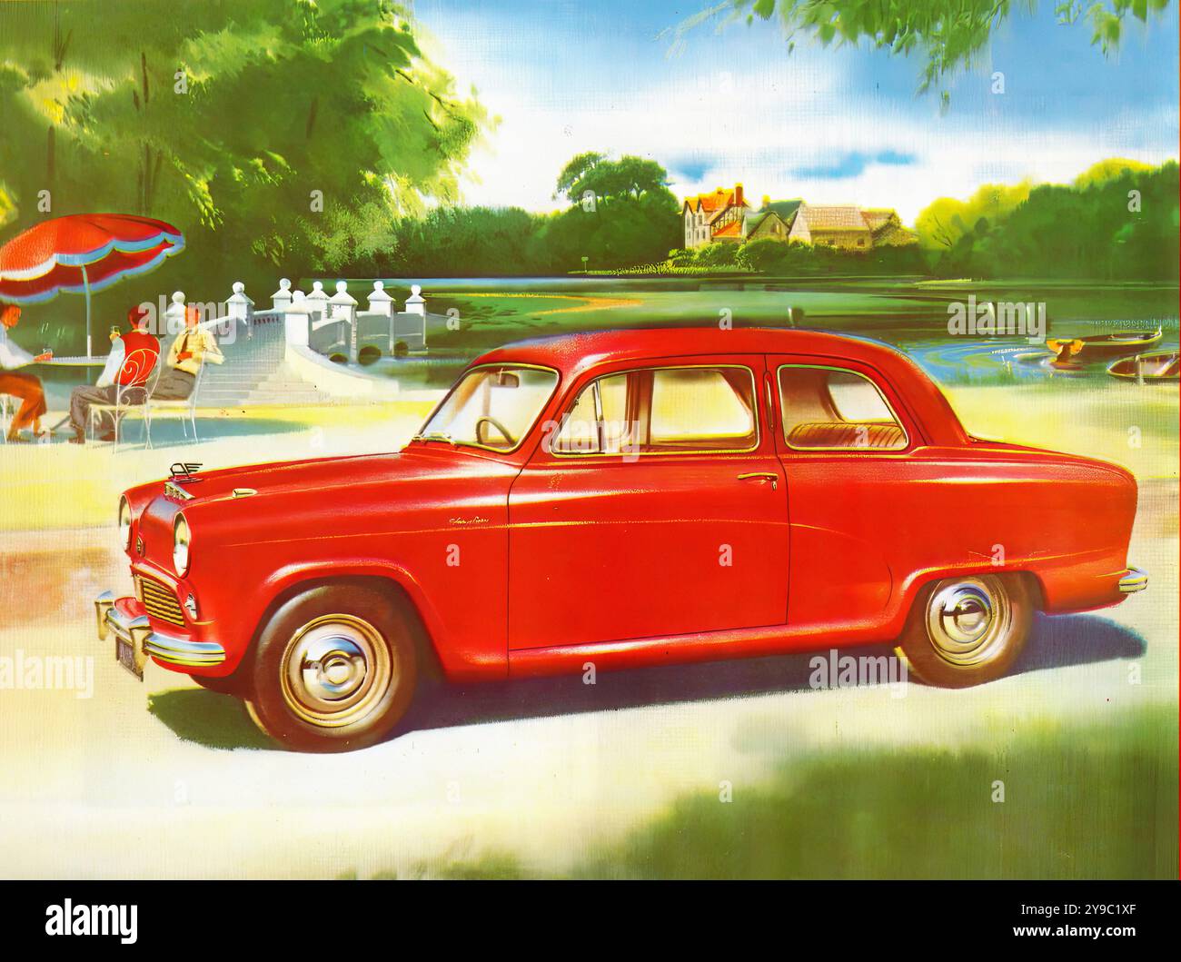 Austin A40 Cambridge 1954 55 Vintage Press Car Advertising Stock austin-a40-cambridge-1954-55-vintage-press-car-advertising-stock