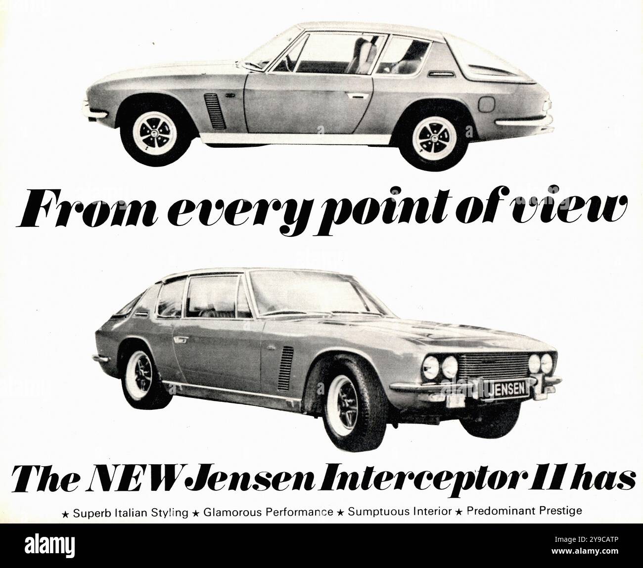Jensen Interceptor II (1969 advert) 0001 - Vintage press car ...