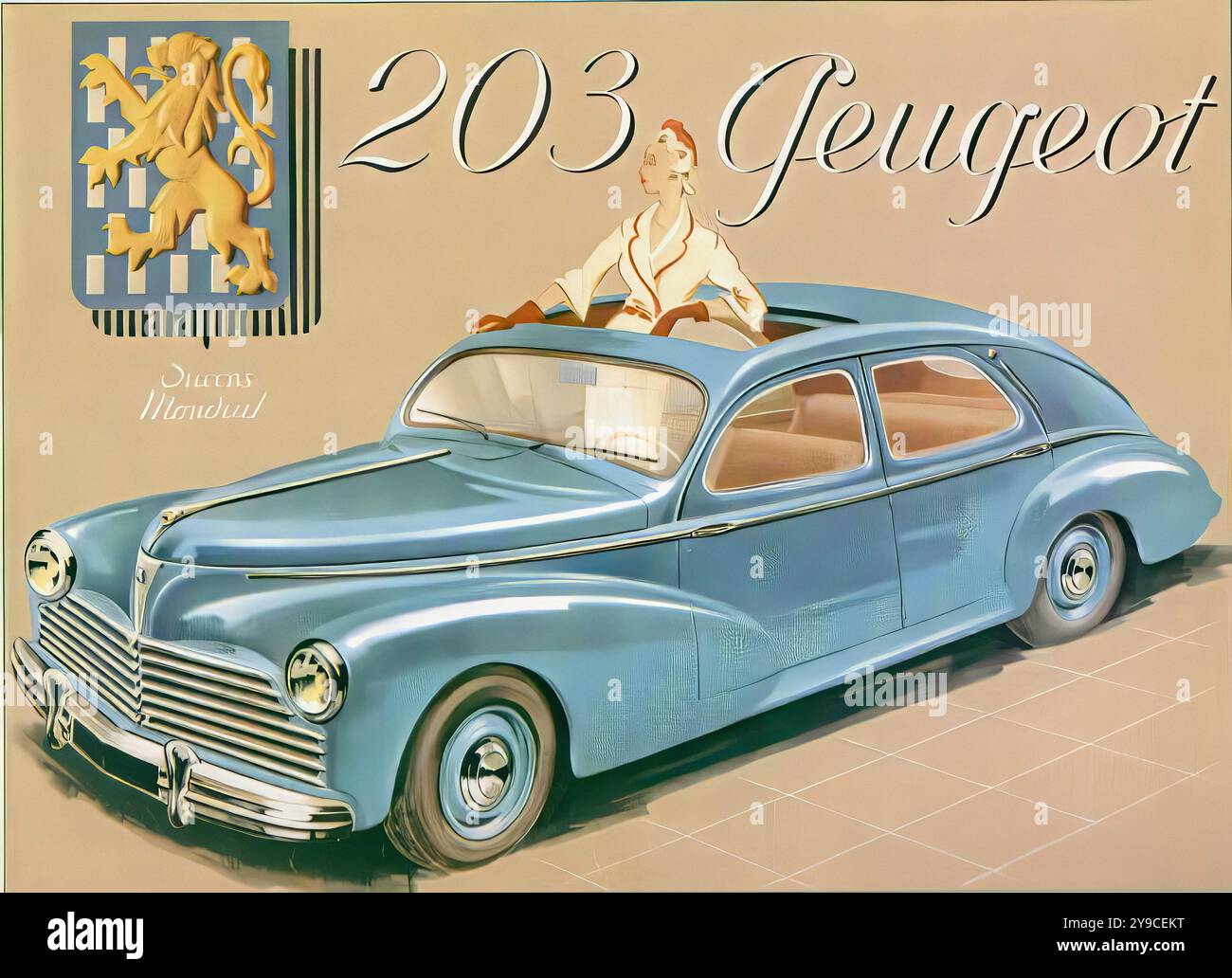 PEUGEOT 203/プジョー/ポスター Peugeot 203 car hi-res stock photography and images - Alamy