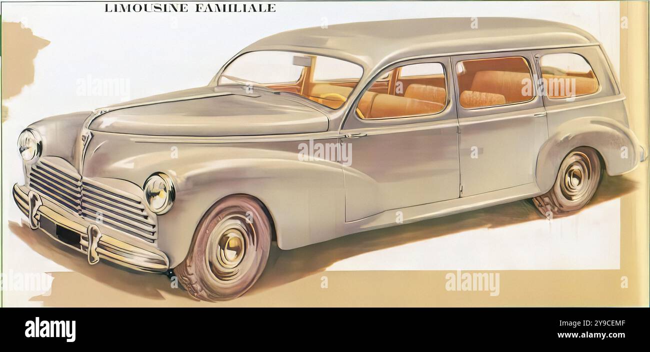 Peugeot 203 Limousine Familiale (1952) - Vintage press car 