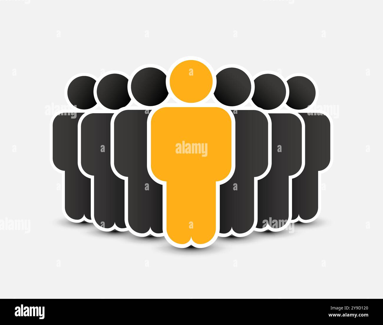 People icon in trendy flat style. Persons symbol for your infographics ...