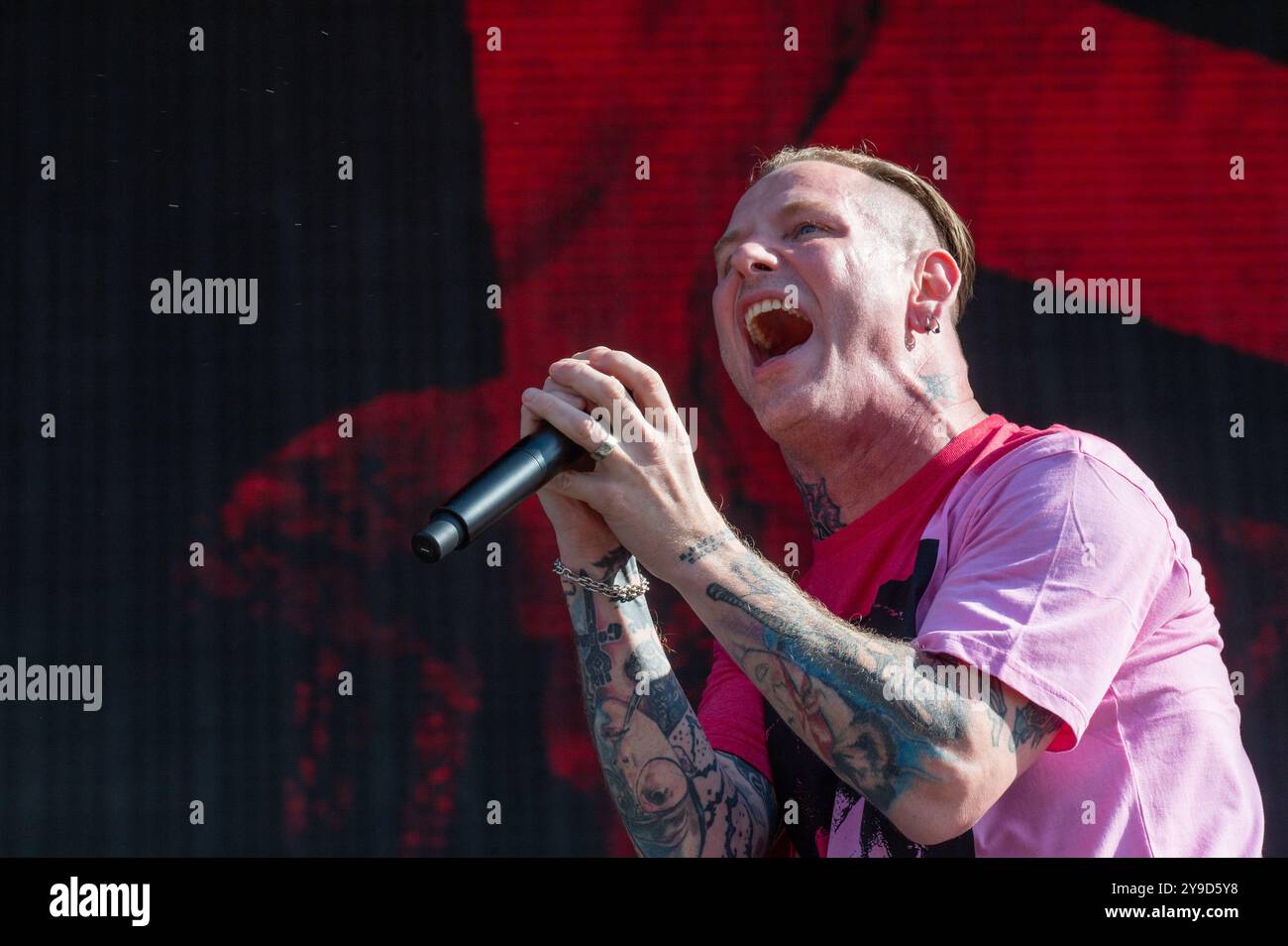 June 30, 2024: Corey Taylor of Slipknot performs with his solo band at the Hellfest Open Air festival in Clisson, France Stock Photo