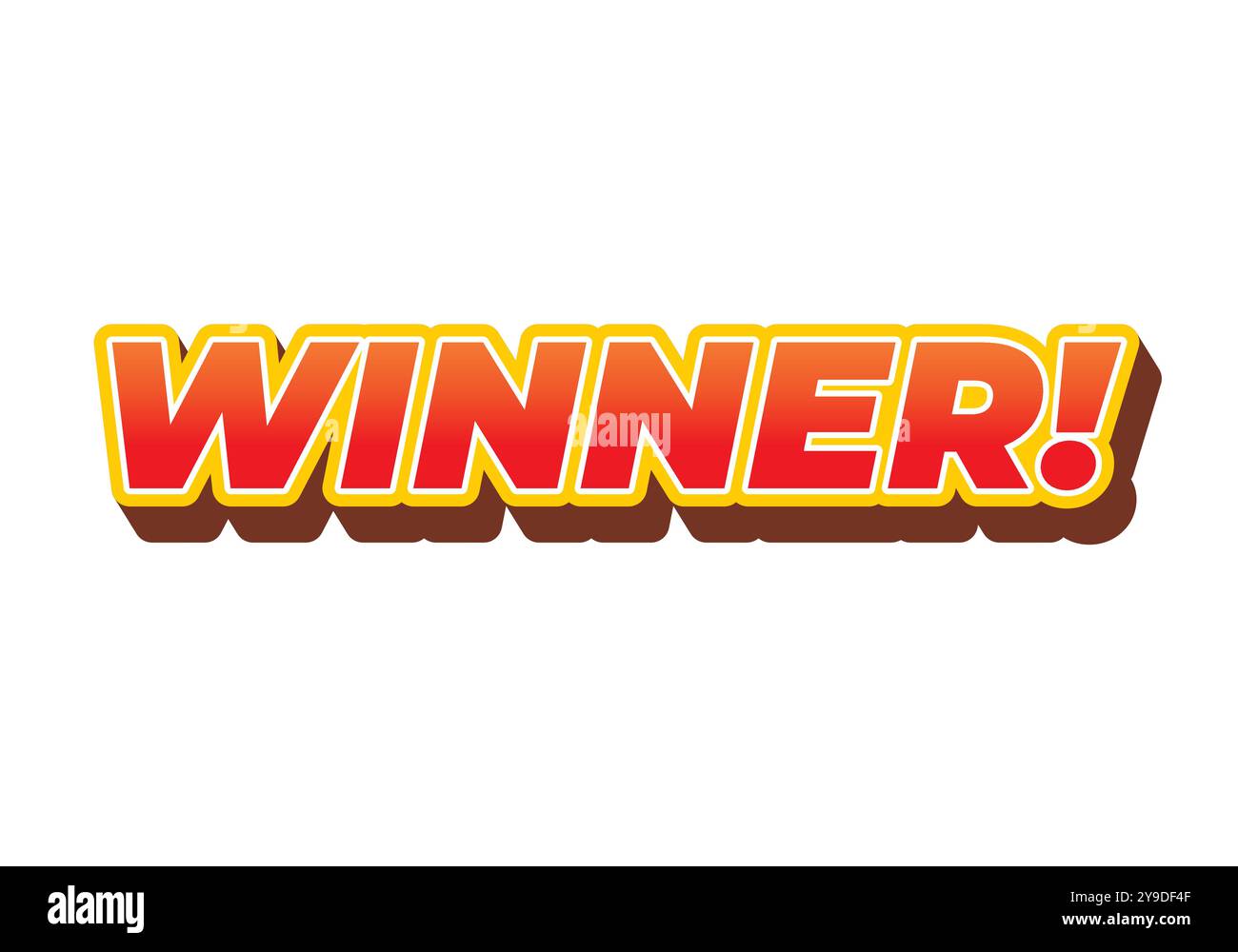 Winner. Text effect design with modern color in 3D style Stock Vector ...