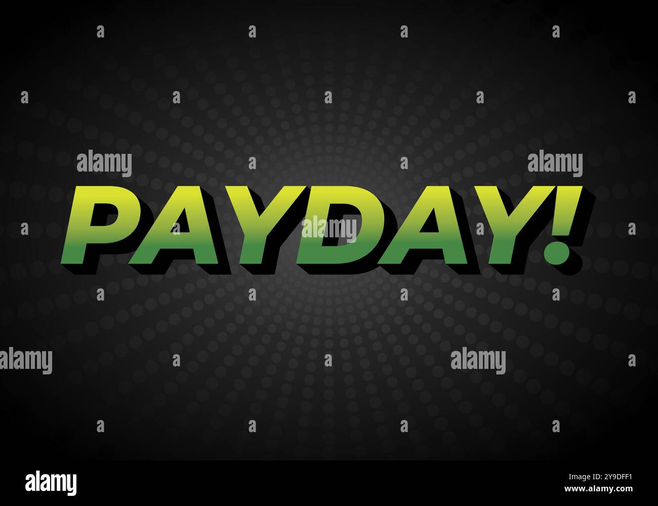 Payday Lettering Design Payday. 3D text effect design for digital or print ads Stock Vector ...