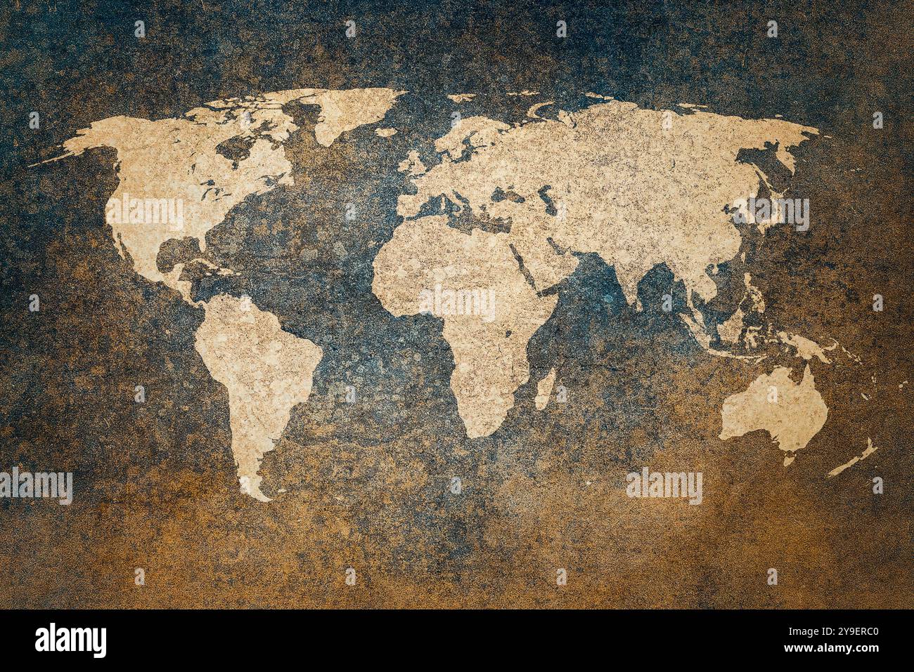 Old map of the world in grunge style. Perfect vintage background. Stock Photo