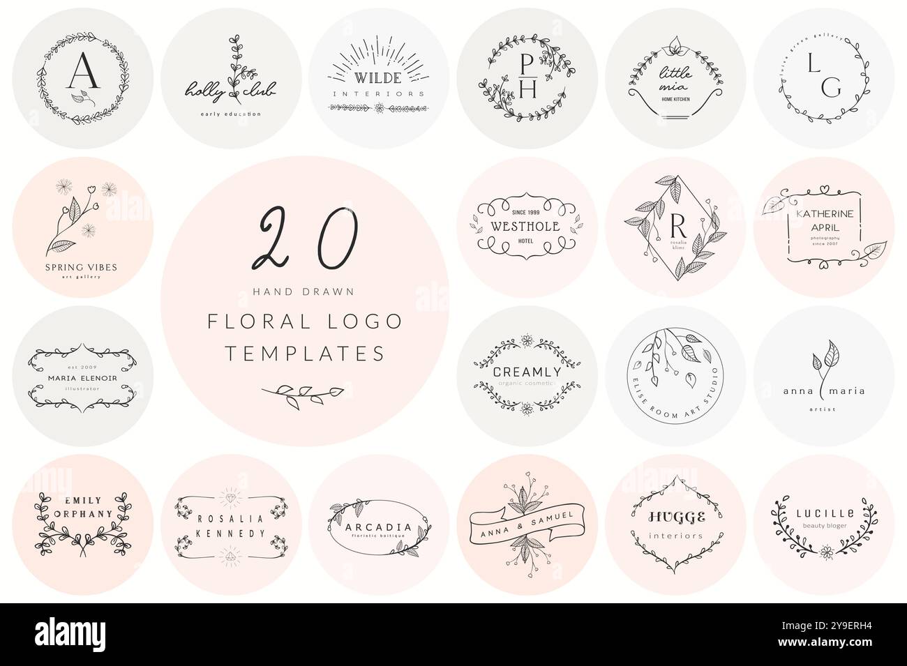 floral doodles vectors Stock Vector