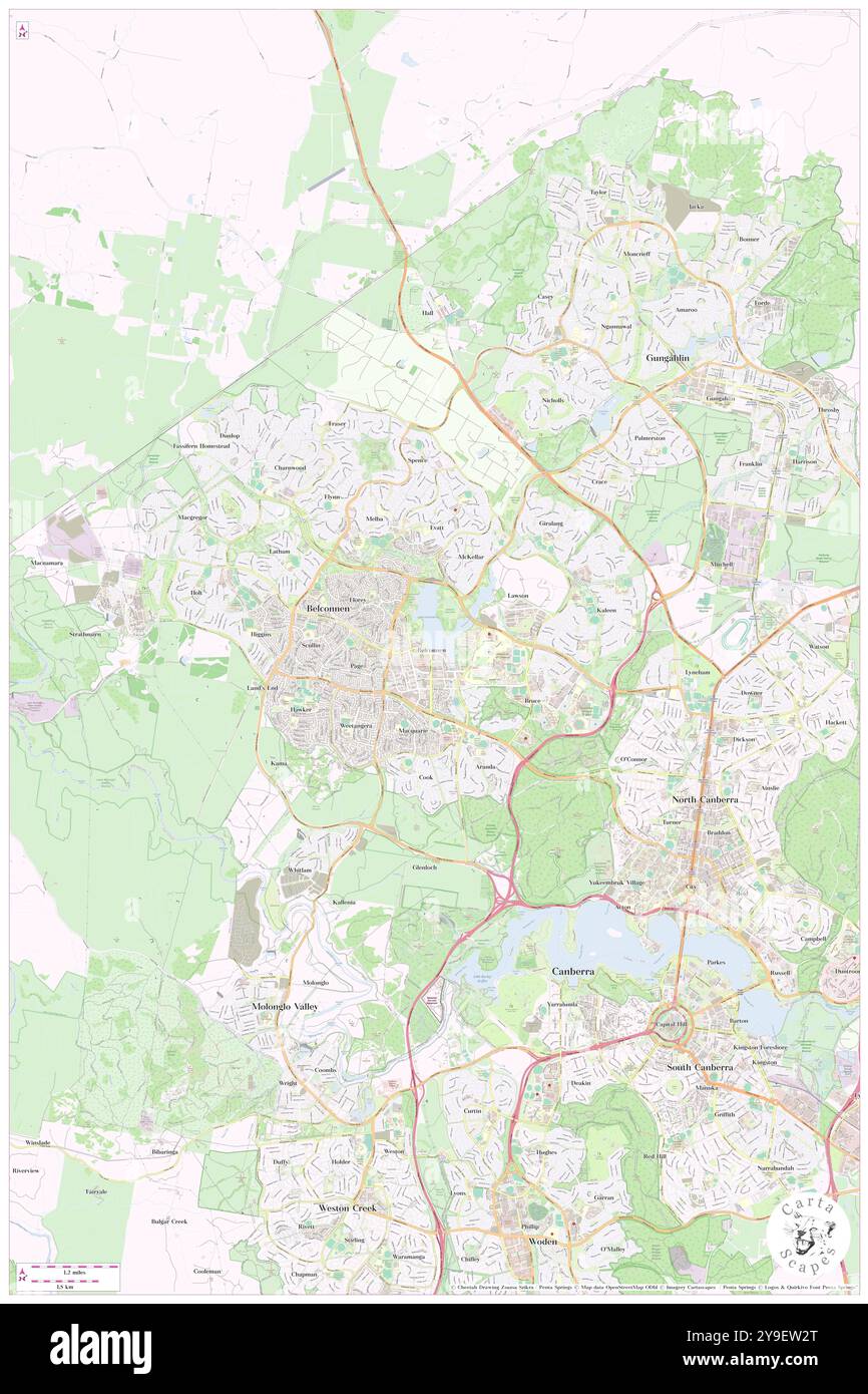 Belconnen, , AU, Australia, Australian Capital Territory, S 35 14' 16'', N 149 3' 58'', map, Cartascapes Map published in 2024. Explore Cartascapes, a map revealing Earth's diverse landscapes, cultures, and ecosystems. Journey through time and space, discovering the interconnectedness of our planet's past, present, and future. Stock Photo