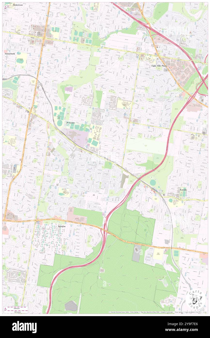 Runcorn, Brisbane, AU, Australia, Queensland, S 27 35' 31'', N 153 4' 5'', map, Cartascapes Map published in 2024. Explore Cartascapes, a map revealing Earth's diverse landscapes, cultures, and ecosystems. Journey through time and space, discovering the interconnectedness of our planet's past, present, and future. Stock Photo