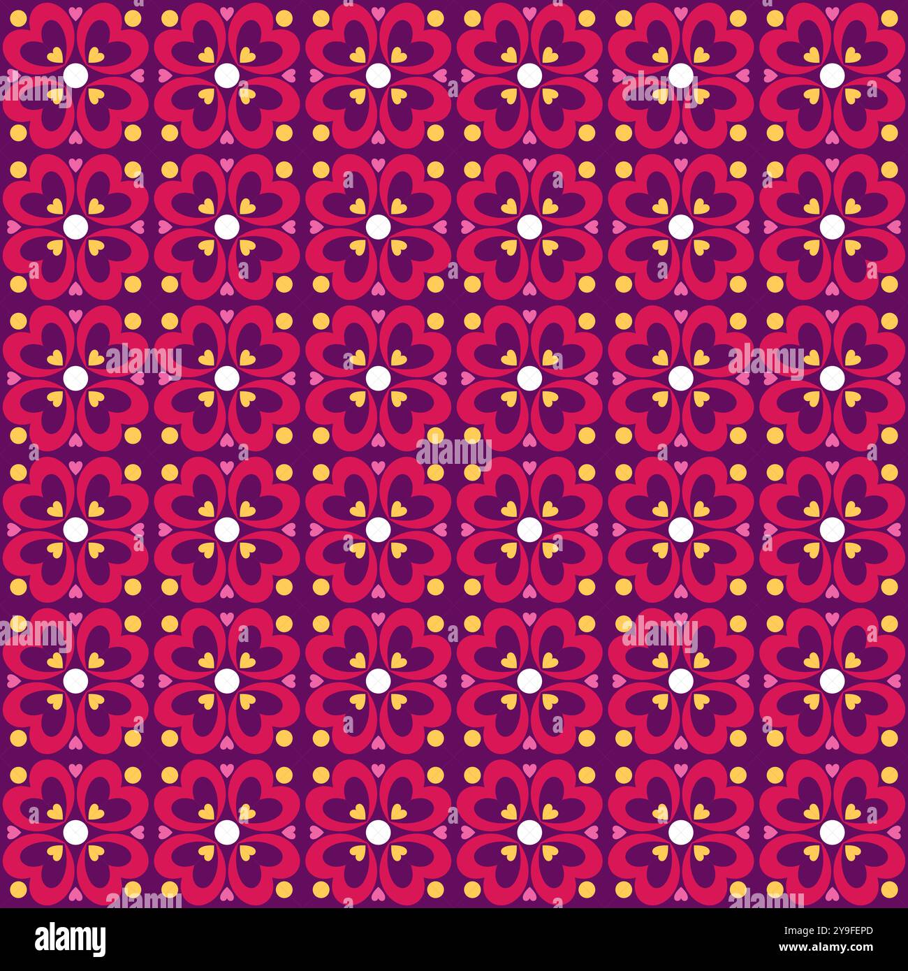 Flower Tile Seamless Pattern. Talavera Pattern Stock Vector