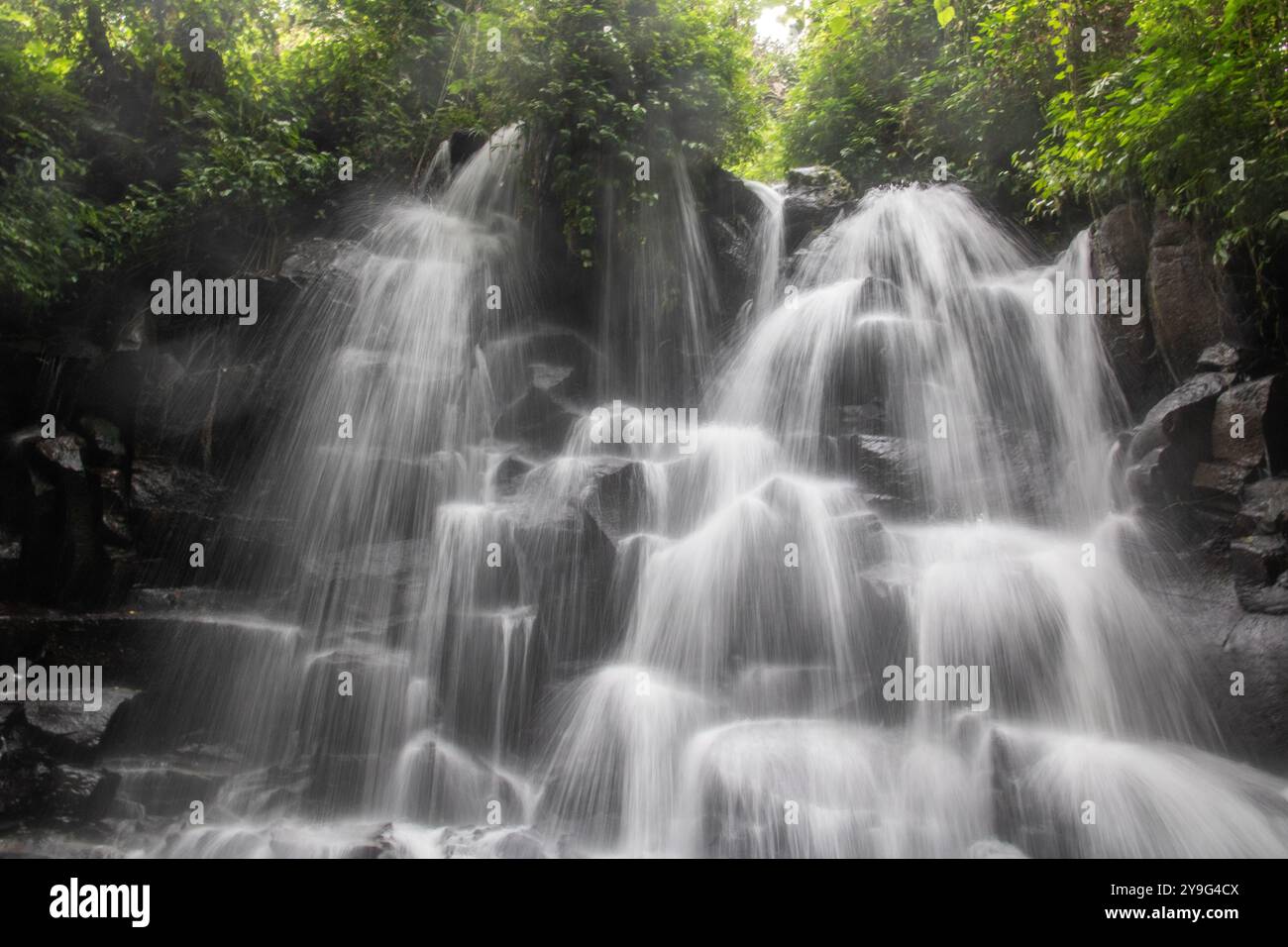 Multiple Level Waterfall Beautiful hidden waterfall falling over multiple levels. surrounded by ...