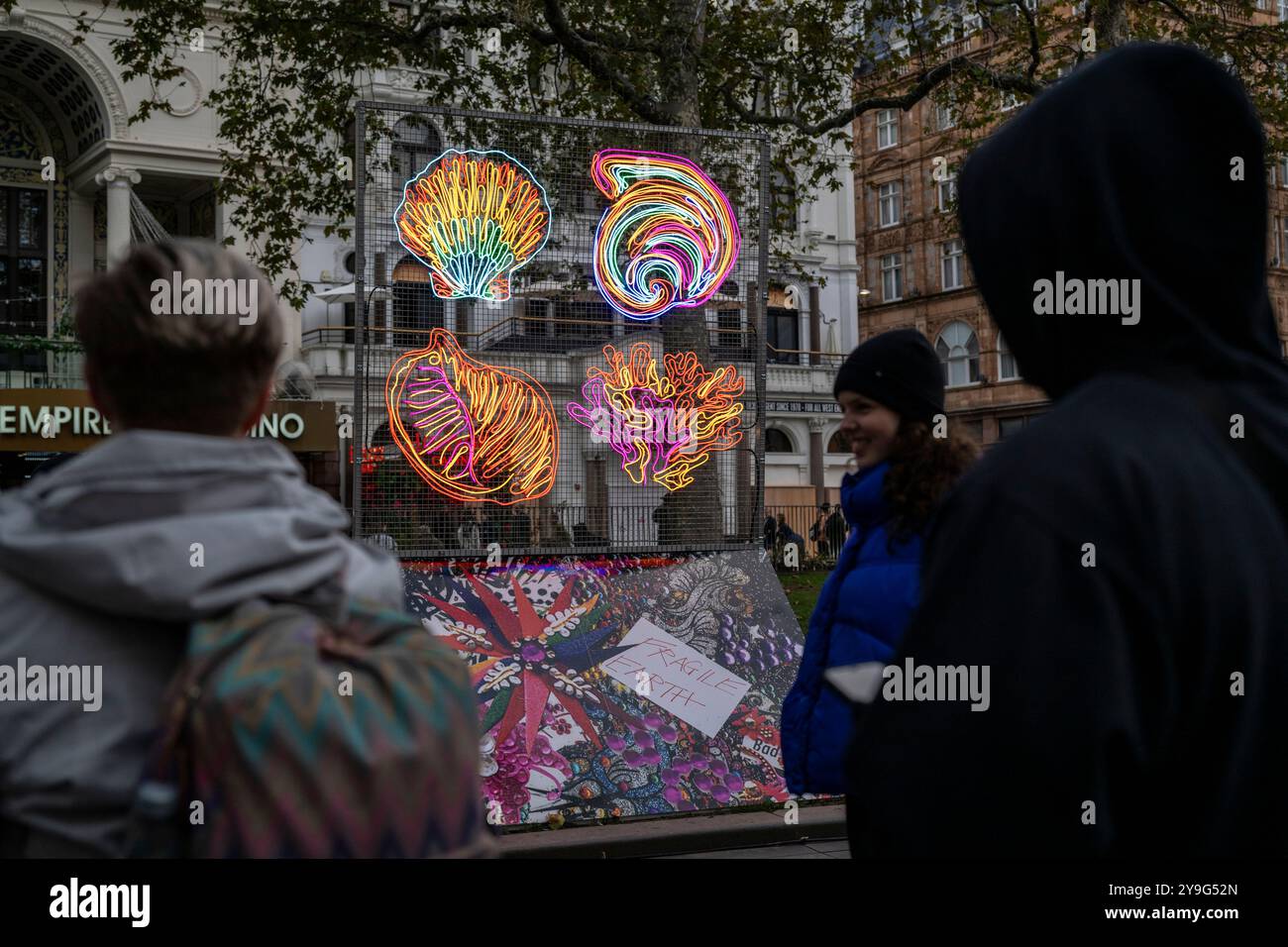 London, UK. 10 October 2024. Neon artworks named ‘There Is No Darkness ...