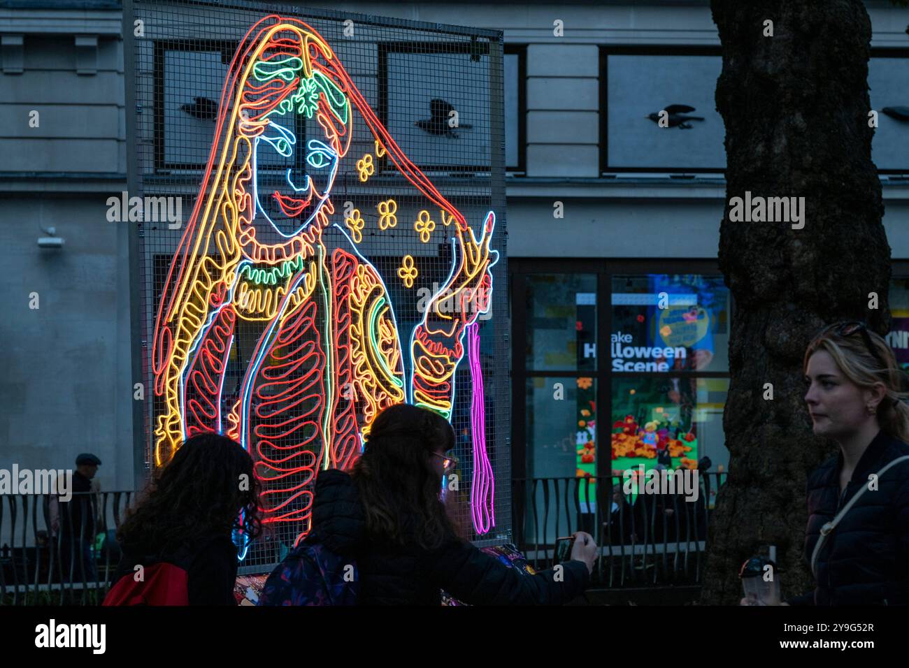 London, UK. 10 October 2024. Neon artworks named ‘There Is No Darkness ...