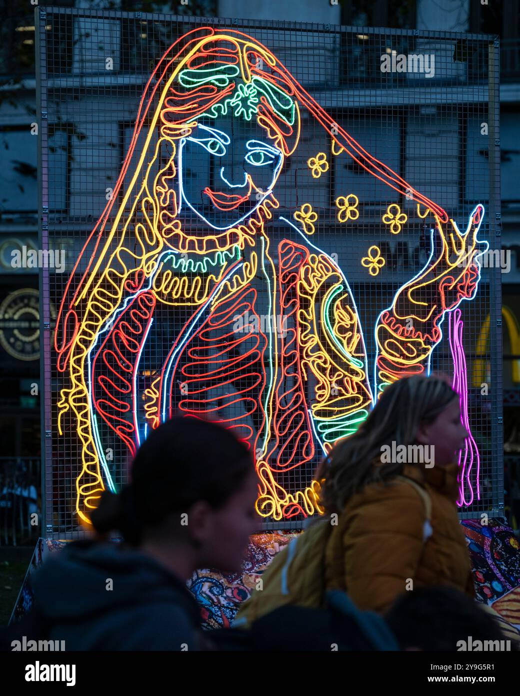 London, UK. 10 October 2024. Neon artworks named ‘There Is No Darkness ...