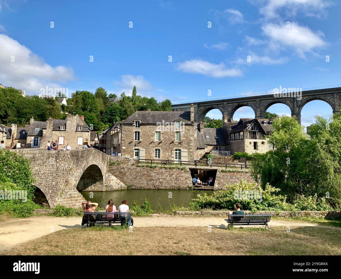 The medieval French city of Dinan - Smartphone Captured Stock Image