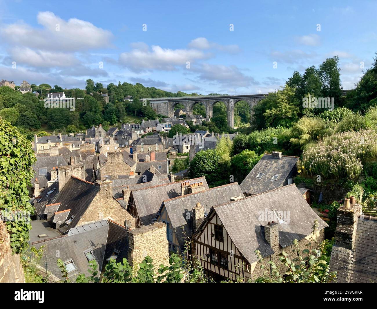 The medieval French city of Dinan - Smartphone Captured Stock Image
