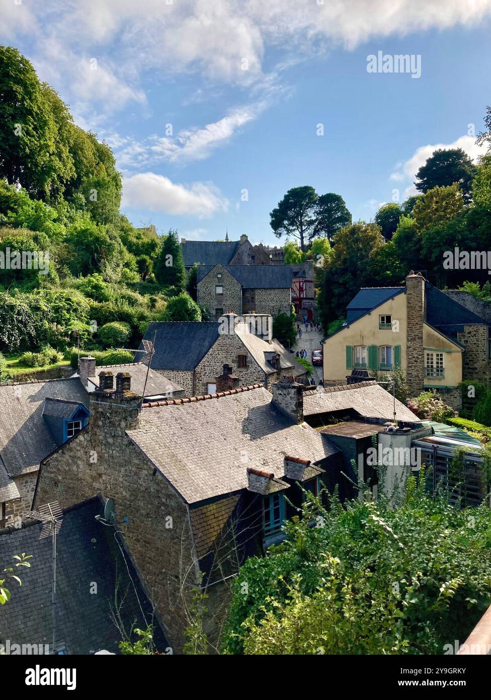 The medieval French city of Dinan - Smartphone Captured Stock Image