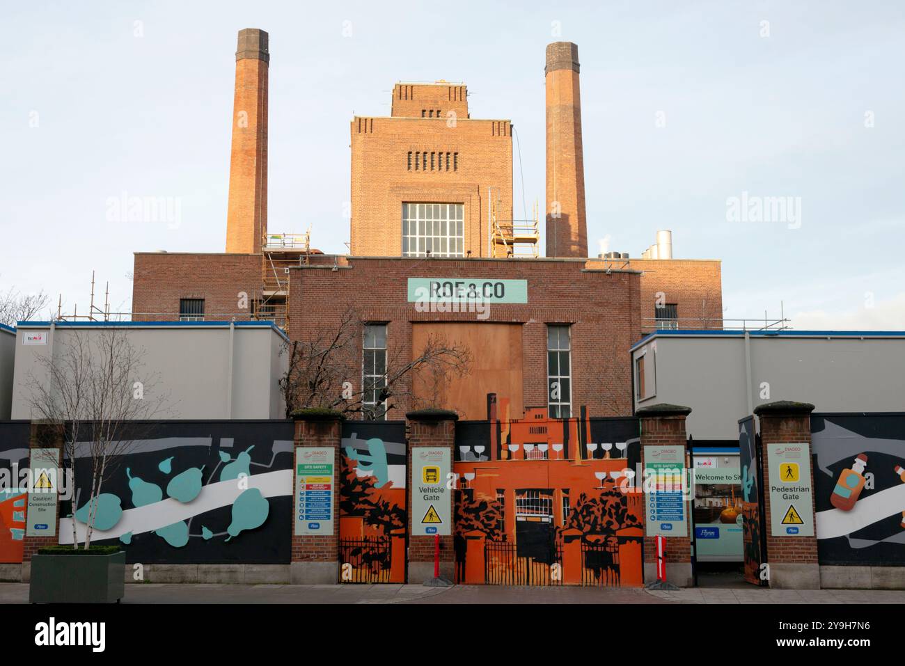 Roe & Co distillery construction site at the Guinness complex on St. James's street, St. James, Dublin, Ireland as of 2018 Stock Photo