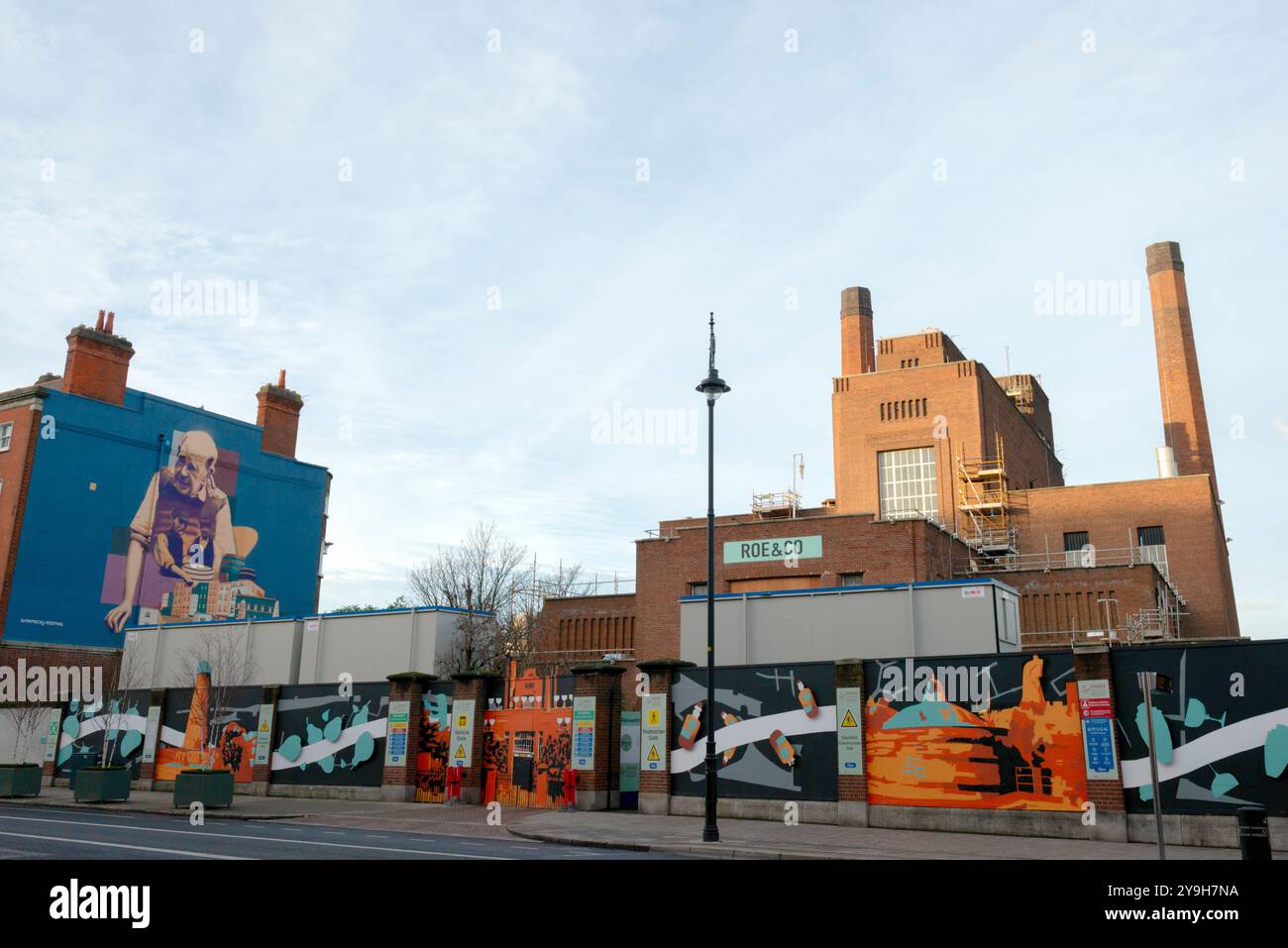 The construction site of the Roe & Co distillery at the Guinness complex on St. James's street as new Diageo project in Dublin, Ireland Stock Photo