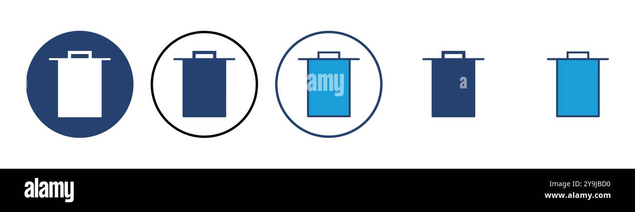 Trash icon vector. trash can icon. delete icon vector. garbage Stock Vector