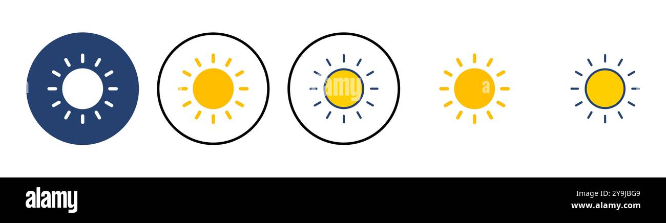 Sun icon vector. Brightness Icon vector Stock Vector Image & Art - Alamy