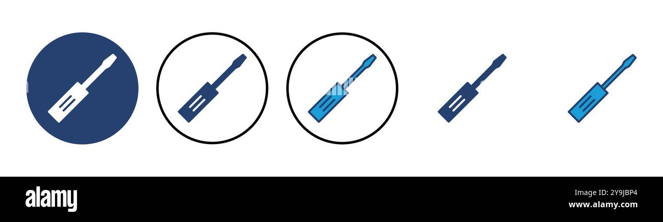 Screwdriver icon vector. tools icon vector Stock Vector