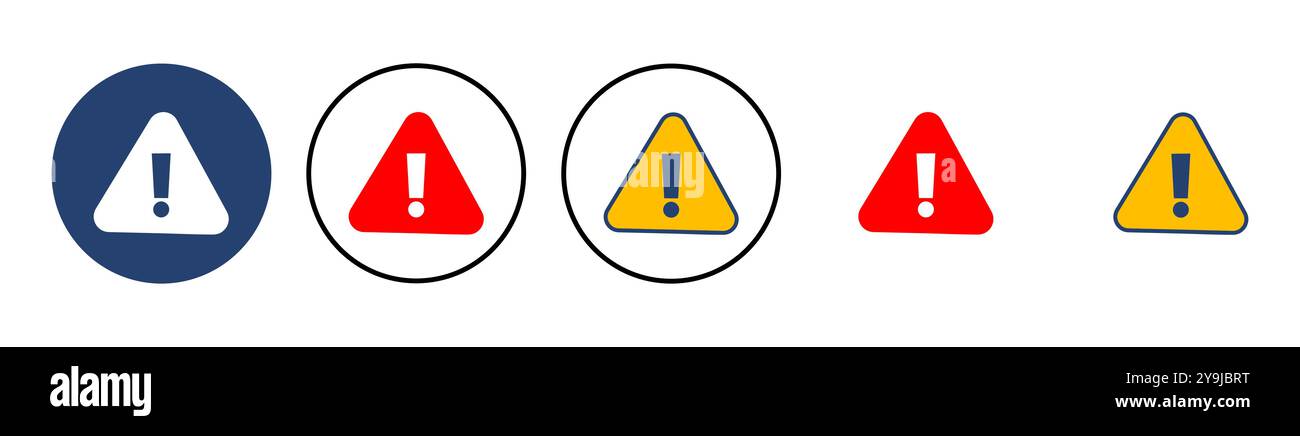 Exclamation danger sign. attention sign icon. Hazard warning attention sign Stock Vector