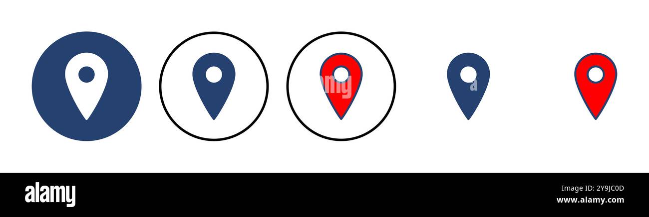 Pin icon vector. Location icon vector. destination icon. map pin Stock Vector