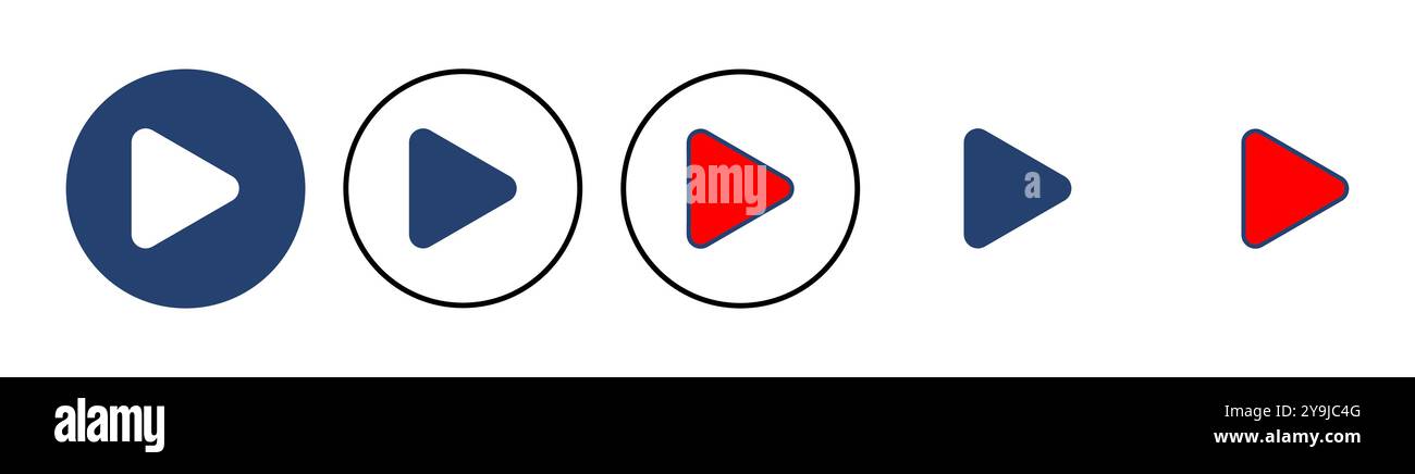 Play Icon vector. Play button vector icon Stock Vector