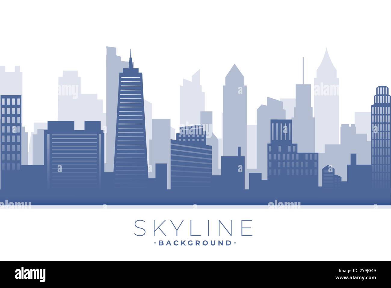 modern skyline buildings background with impressive architecture vector ...