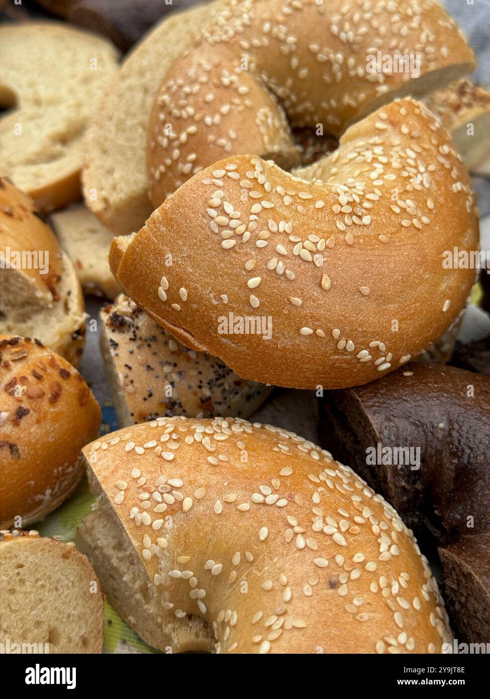 Potluck picnic fair at a neighborhood block party in Berkeley, California. - Stock Image