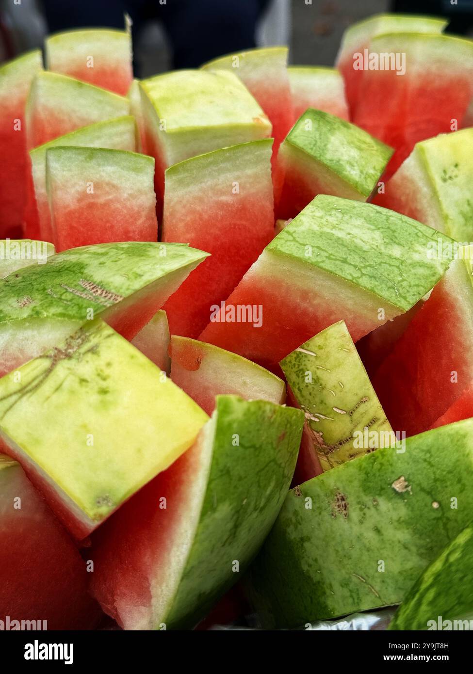 Potluck picnic fair at a neighborhood block party in Berkeley, California. - Stock Image