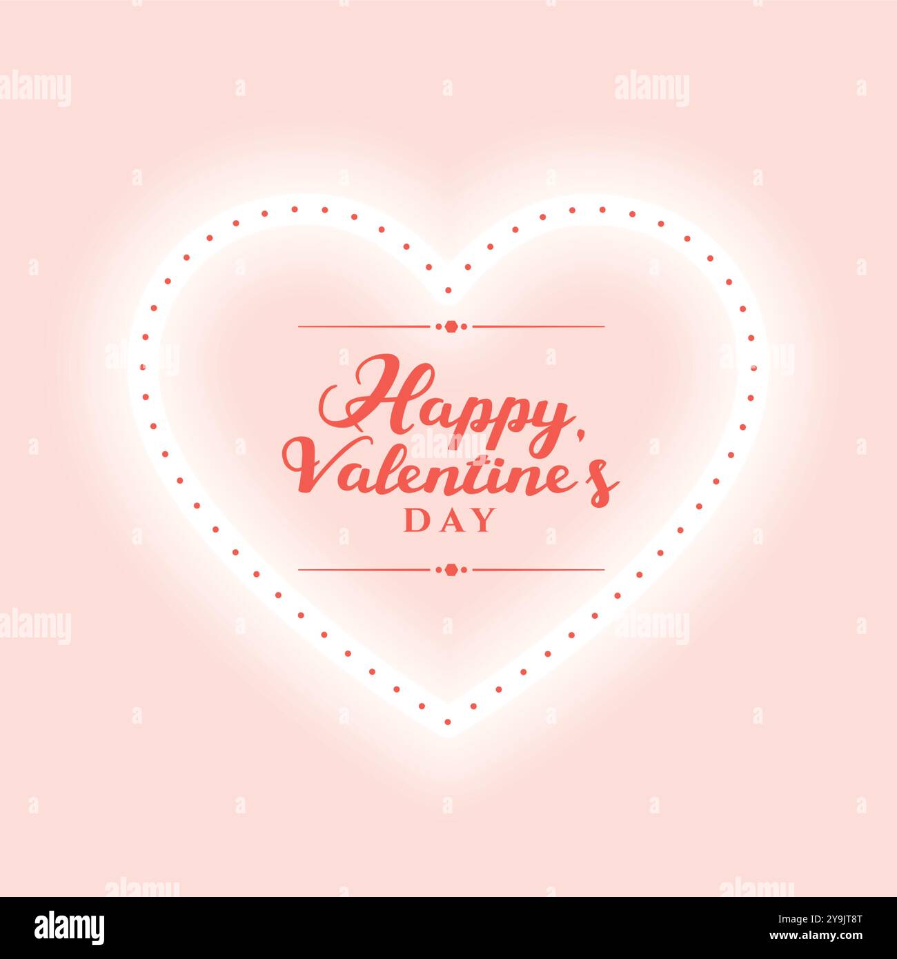 valentines day soft background with glowing heart frame vector Stock ...