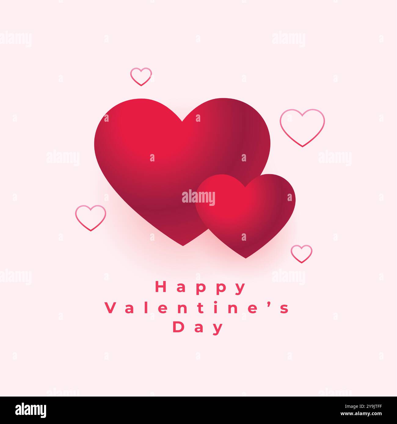 valentines day saint background with cute lover hearts vector Stock ...