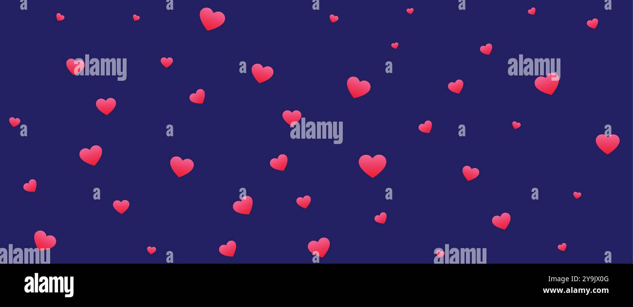valentine's day wishes and messages banner with heart pattern vector ...