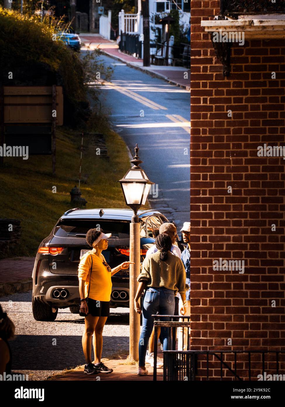 road through Harpers Ferry West Virginia Stock Photo