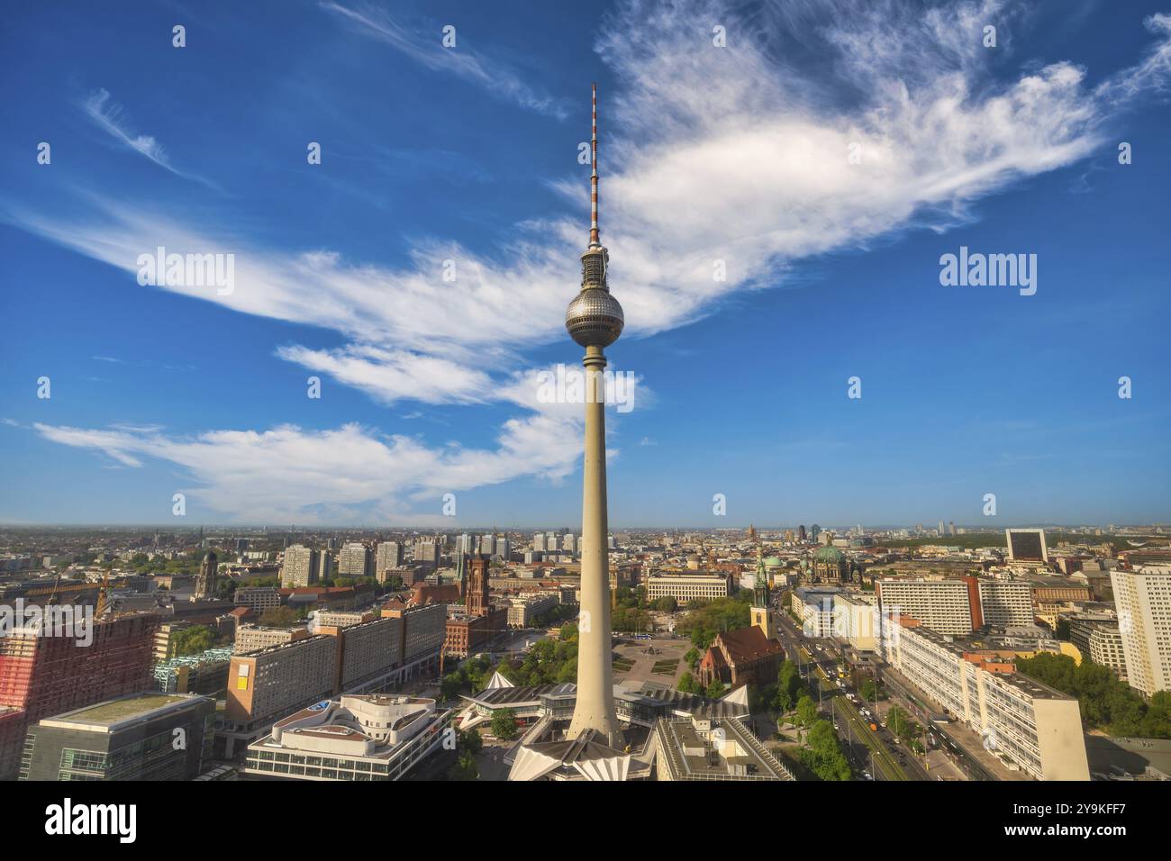 Berlin Germany, city skyline at Alexanderplatz and Berlin TV Tower ...