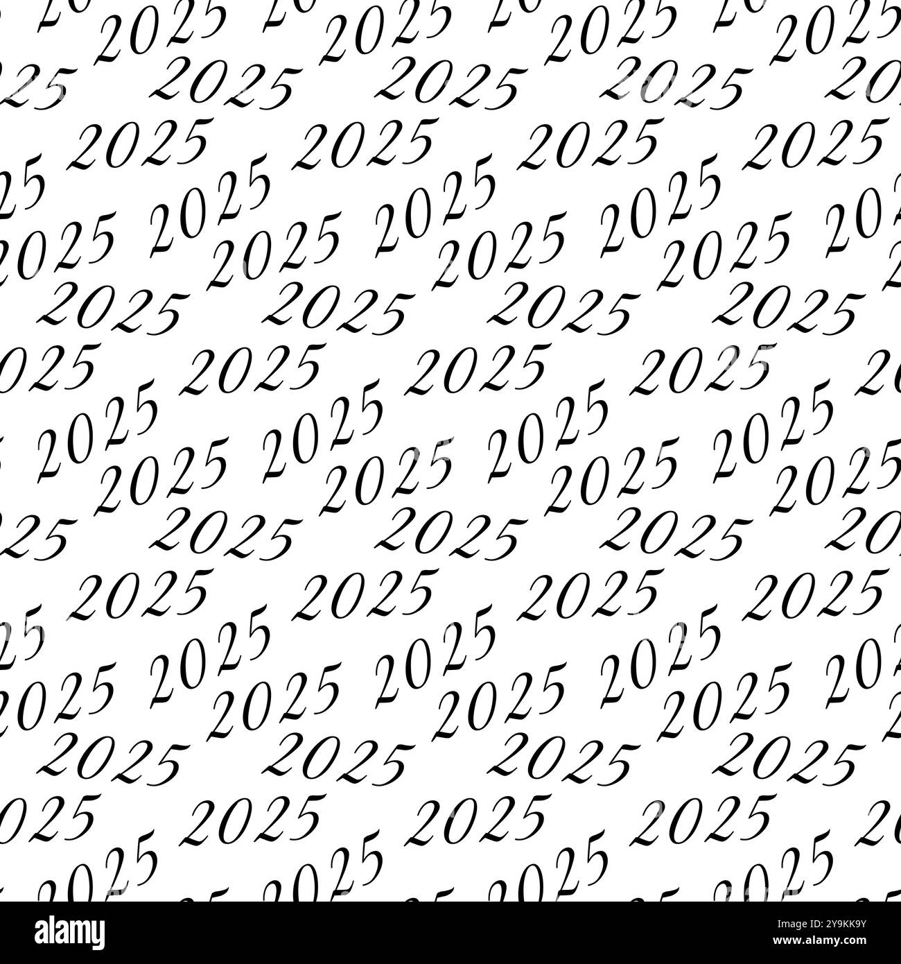2025 New Years date Seamless pattern. Minimalistic Greeting wallpaper ...