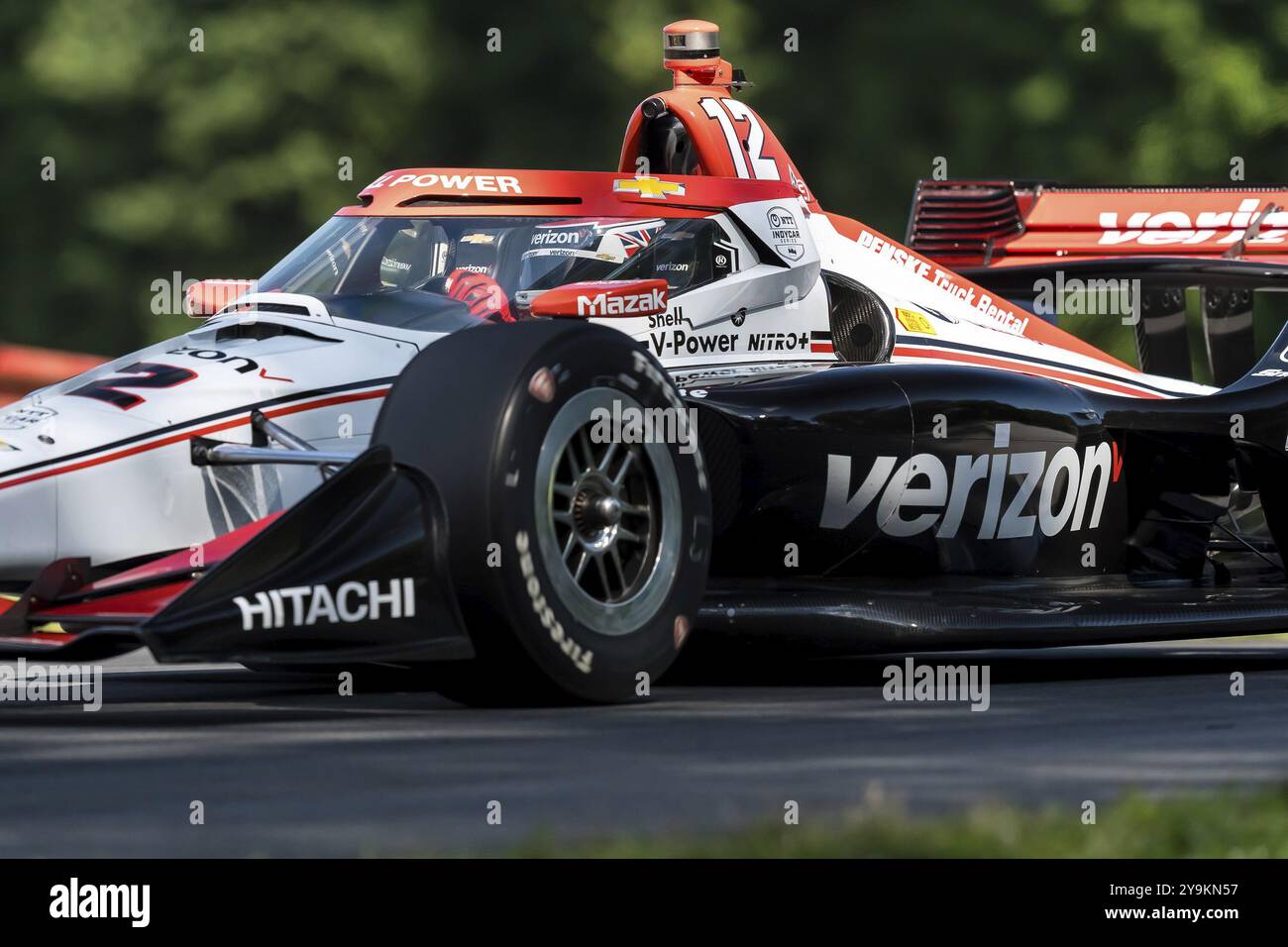 WILL POWER (12) of Toowoomba, Australia practices for the Honda Indy 200 at Mid-Ohio Sports Car Course in Lexington, OH Stock Photo