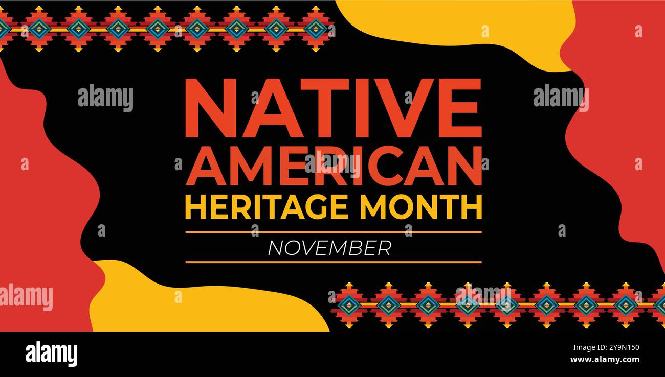 Native american heritage Month greeting Vector banner, poster, card ...