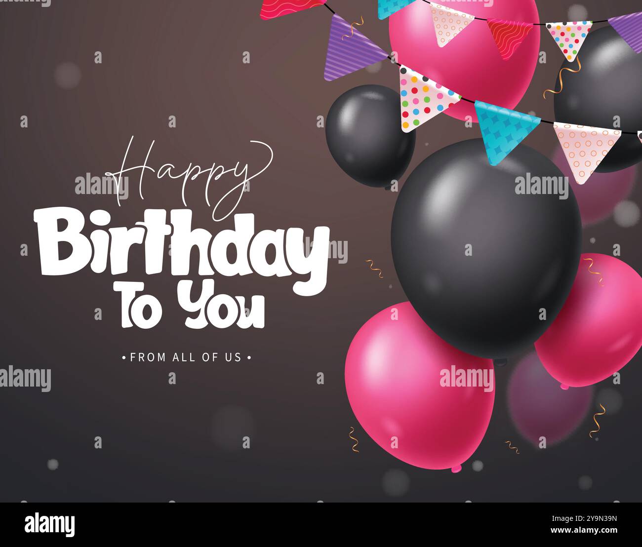 Pink pennants Stock Vector Images Alamy