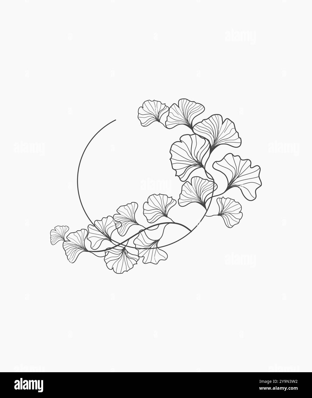 Floral Art Design Illustration for Frame Decorations Stock Vector Image ...