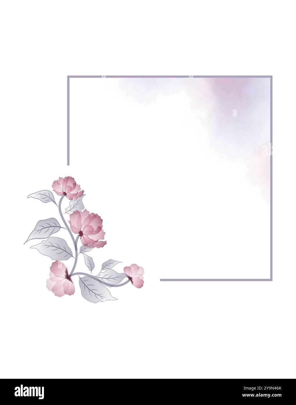 Floral Art Design Illustration for Frame Decorations Stock Vector Image ...