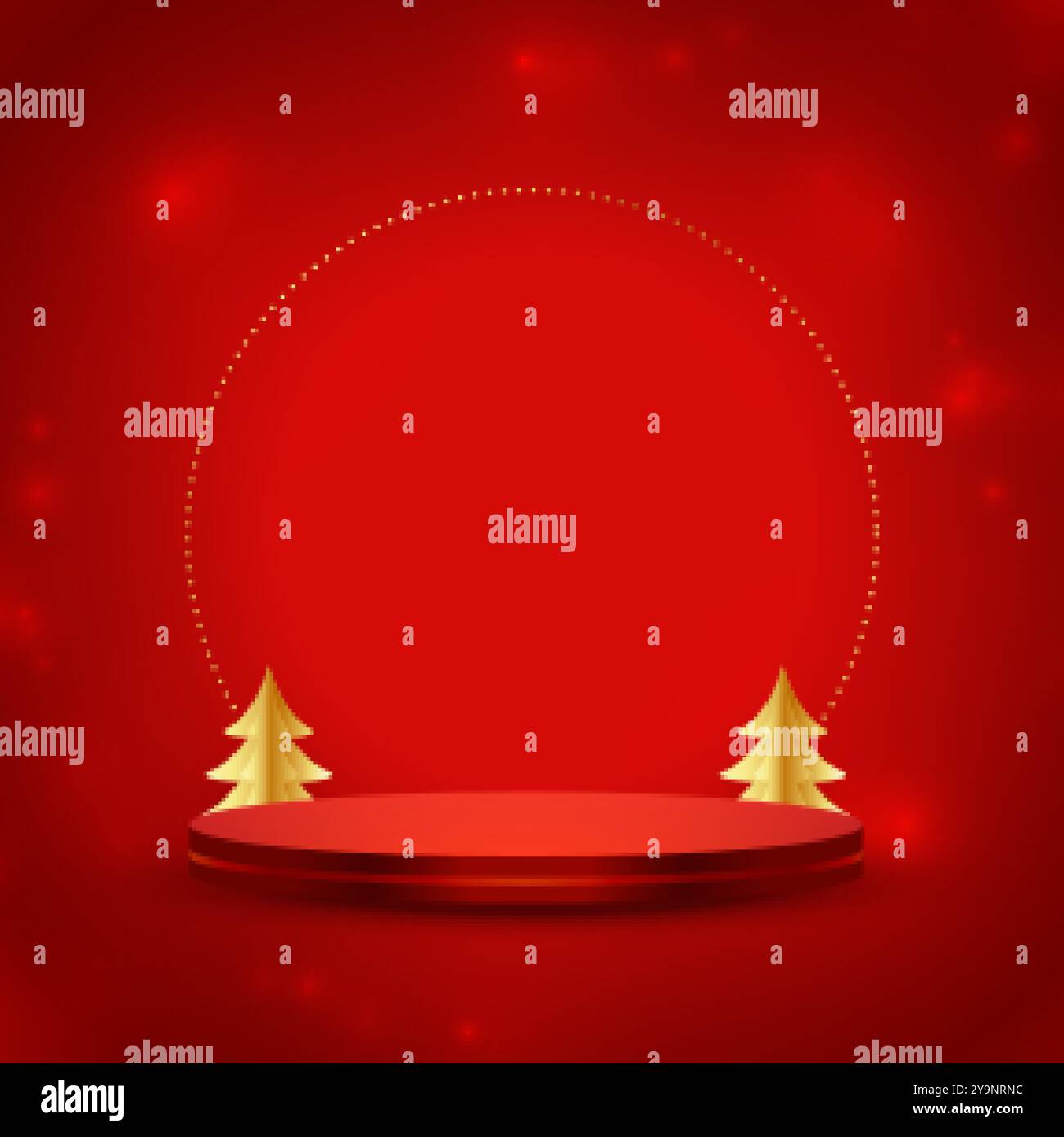 christmas background with podium for product display Stock Vector Image ...