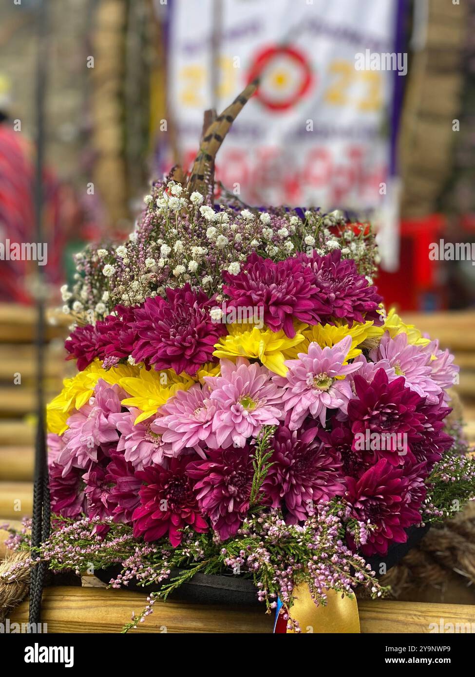 Saddleworth Morris men, Rushcart festival, August 2023, Saddleworth, Greater Manchester, U.K. - Smartphone Captured Stock Image