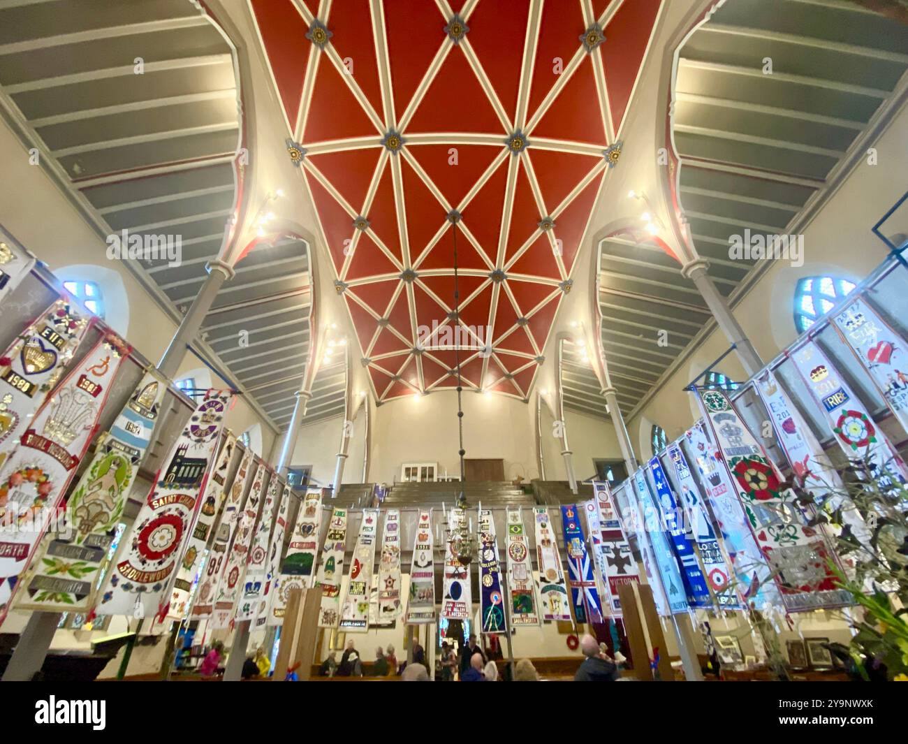 Saddleworth Morris men, Rushcart festival, August 2023, Saddleworth, Greater Manchester, U.K. - Smartphone Captured Stock Image