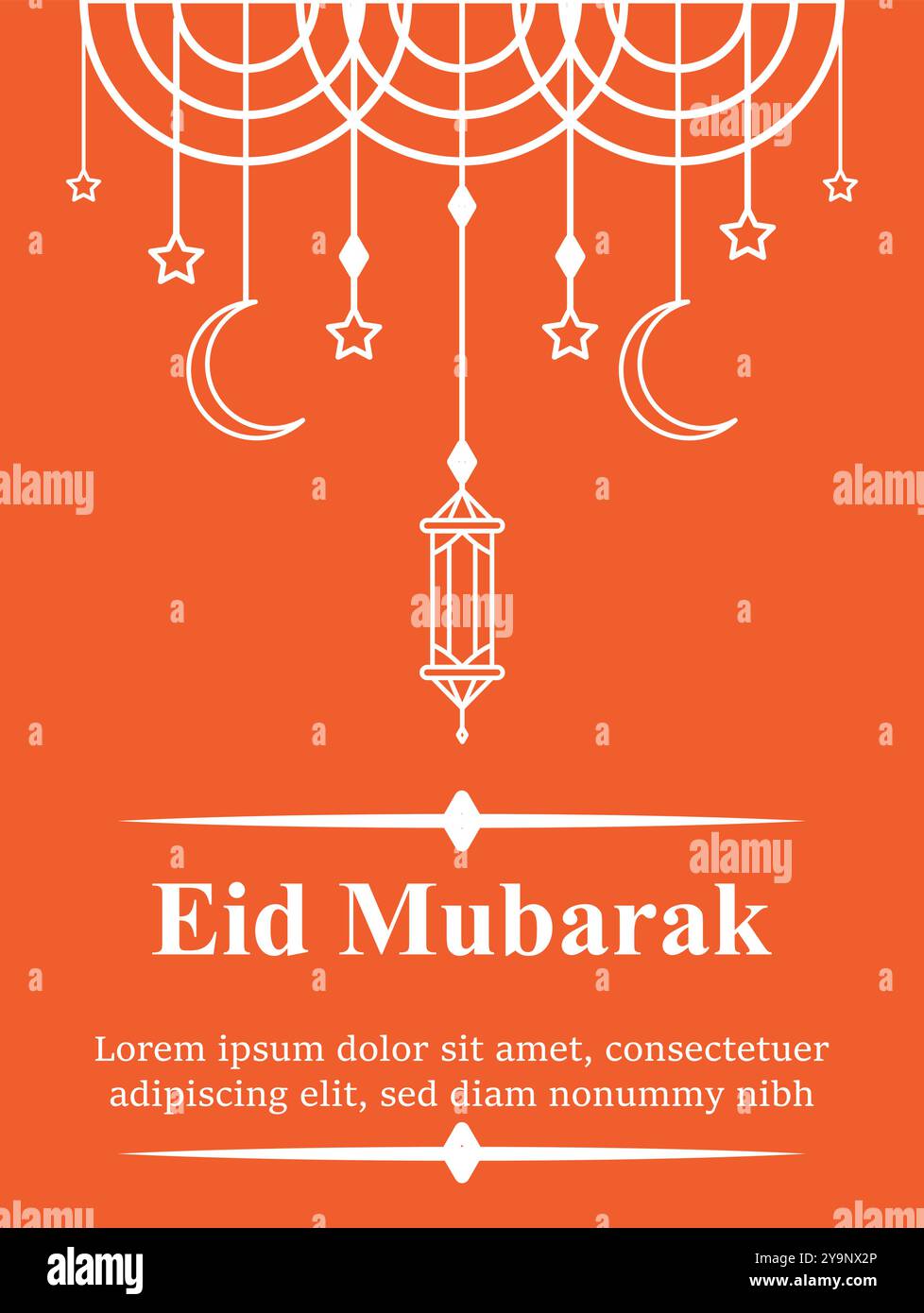 Eid Mubarak Greetings Stock Vector